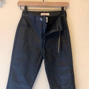 Leather jeans never worn size 26